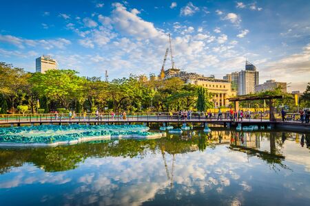 Pond at Rizal Park, in Ermita, Manila, The Philippines.のeditorial素材