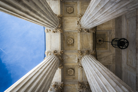 Pillars of the Surpreme Court Building in Washington, DC.のeditorial素材