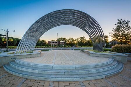 Fountain Park, in downtown Rock Hill, South Carolina.の写真素材