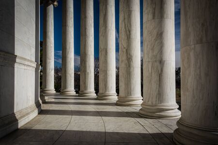 Pillars of the Thomas Jefferson Memorial, in Washington, DC.のeditorial素材