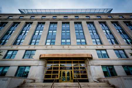 The Morris and Sophie Chang Building at the Massachusetts Institute of Technology, in Cambridge, Massachusetts.のeditorial素材