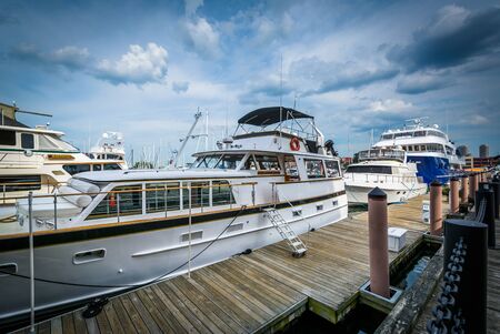Marina on the Charles River, in Charlestown, Boston, Massachusetts.のeditorial素材