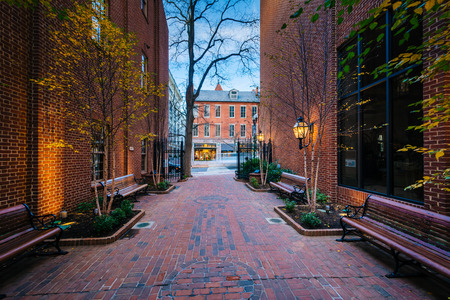 Steinman Park, in downtown Lancaster, Pennsylvania.の写真素材