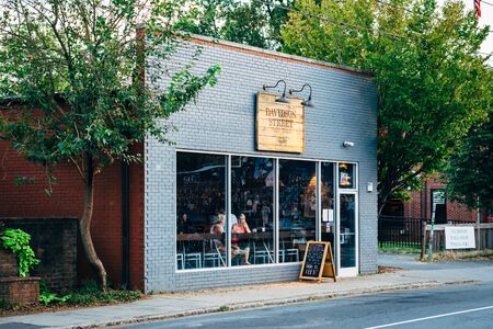 Business on Davidson Street, in NoDa, Charlotte, North Carolina.のeditorial素材