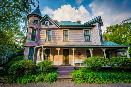 House in the historic Fourth Ward of Charlotte, North Carolina.の写真素材