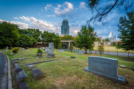 Elmwood Cemetery, in Charlotte, North Carolina.の写真素材