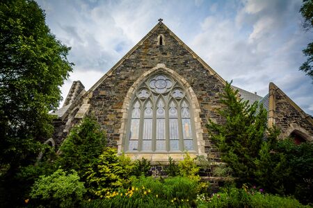 Old Cambridge Baptist Church, in Cambridge, Massachusetts.の写真素材