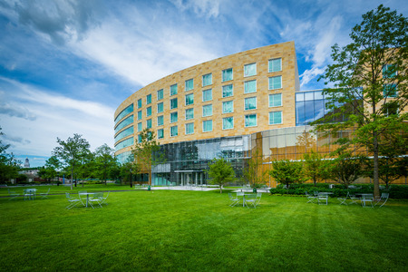 Tata Hall, at Harvard Business School, in Boston, Massachusetts.のeditorial素材