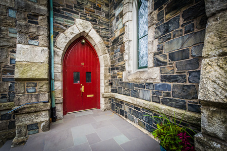 Old Cambridge Baptist Church, in Cambridge, Massachusetts.の写真素材