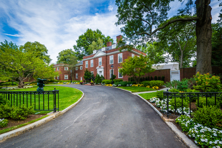 The Dean's House, at Harvard Business School in Boston, Massachusetts.のeditorial素材