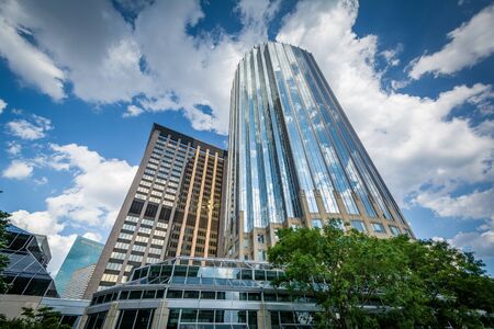 Modern skyscrapers at Back Bay, in Boston, Massachusetts.の写真素材