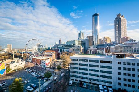 View of buildings in downtown Atlanta, Georgia.のeditorial素材