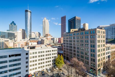 View of buildings in downtown Atlanta, Georgia.のeditorial素材