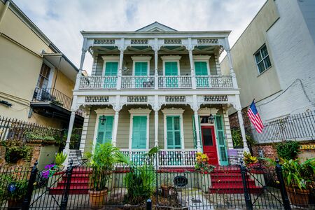House in the French Quarter, in New Orleans, Louisiana.のeditorial素材