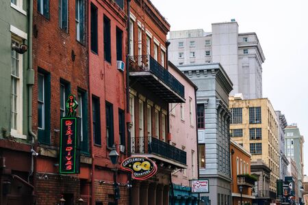 Iberville Street, in the French Quarter, in New Orleans, Louisiana.のeditorial素材