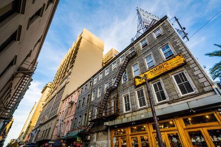Buildings along Royal Street, in the French Quarter, New Orleans, Louisiana.のeditorial素材