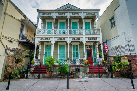 House in the French Quarter, in New Orleans, Louisiana.の写真素材