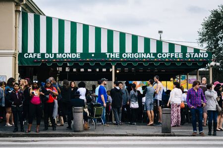 Cafe Du Monde, in the French Quarter, New Orleans, Louisiana.のeditorial素材