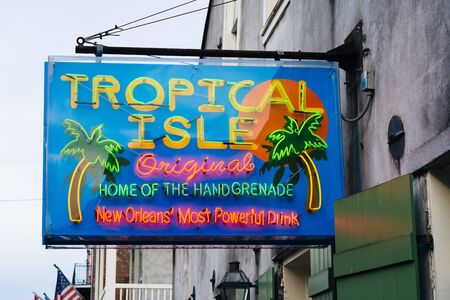 The Tropical Isle Original, in the French Quarter, New Orleans, Louisiana.のeditorial素材