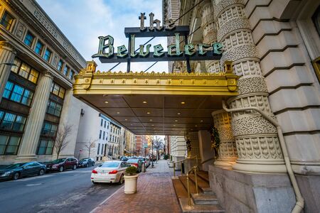 The Belvedere, in Mount Vernon, Baltimore, Maryland.の写真素材