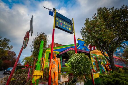 The Papermoon Diner in Remington, Baltimore, Maryland.のeditorial素材