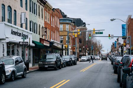 Light Street, in Federal Hill, Baltimore, Maryland.のeditorial素材