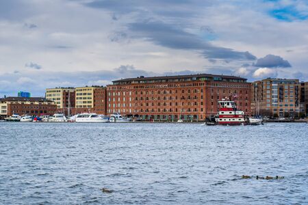 View of Fells Point from Locust Point, in Baltimore, Maryland.の写真素材