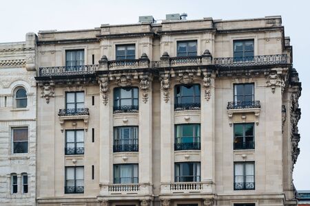 Historic architectural details in Mount Vernon, Baltimore, Maryland.の写真素材
