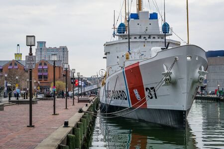 The USCGC Taney at the Inner Harbor, in Baltimore, Maryland.のeditorial素材