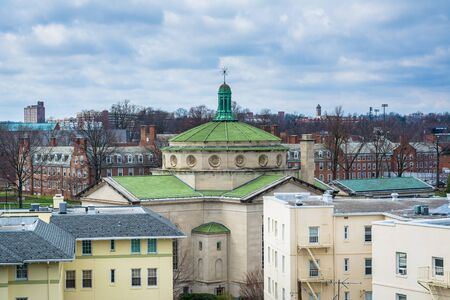 View of University Baptist Church, in Charles Village, Baltimore, Maryland.のeditorial素材