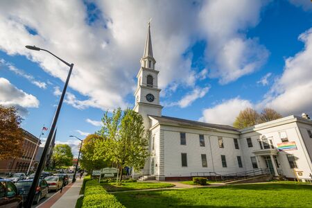 Centre Congregational Church in Brattleboro, Vermont.のeditorial素材