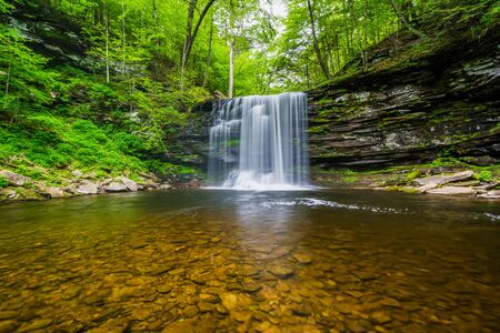 Harrison Wright Falls, at Ricketts Glen State Park, Pennsylvania.の写真素材
