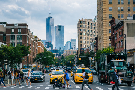 6th Avenue in Greenwich Village, Manhattan, New York City.