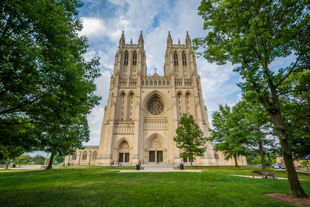 The Washington National Cathedral, in Washington, DC.のeditorial素材