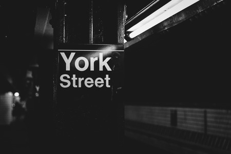 The York Street Subway Station, in Brooklyn, New York City.の写真素材