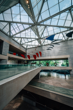 The interior of the National Gallery of Art East Building, in Washington, DCのeditorial素材