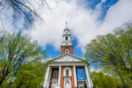 The United Church On The Green in New Haven, Connecticutの写真素材