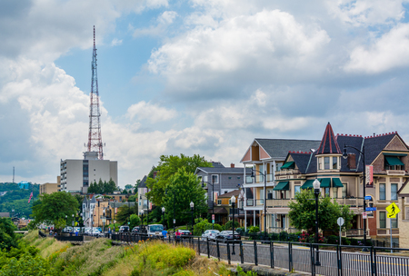 Grandview Avenue in Mount Washington, Pittsburgh, Pennsylvaniaのeditorial素材