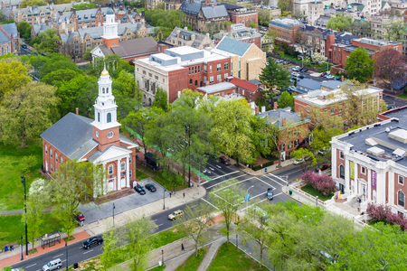 View of the New Haven Green, in New Haven, Connecticutのeditorial素材