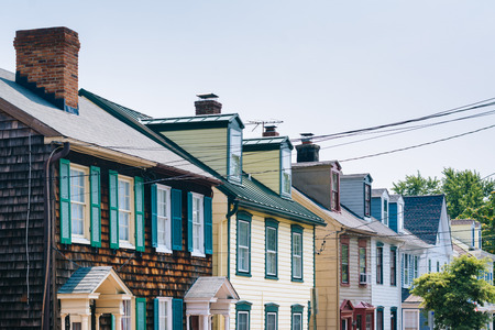 Row houses in Annapolis, Marylandのeditorial素材