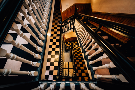 A staircase in Staunton, Virginia