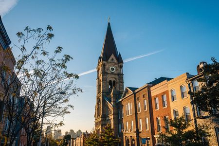 St. Michaels Roman Catholic Church, in Butchers Hill, Baltimore, Maryland.のeditorial素材