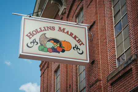Hollins Market sign in Baltimore, Marylandのeditorial素材