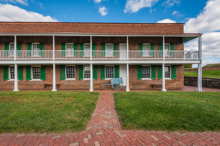 Historic barracks at Fort McHenry, in Baltimore, Marylandの写真素材