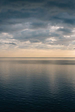 The Tyrrhenian Sea in Positano, on the Amalfi Coast in Campania, Italyの写真素材