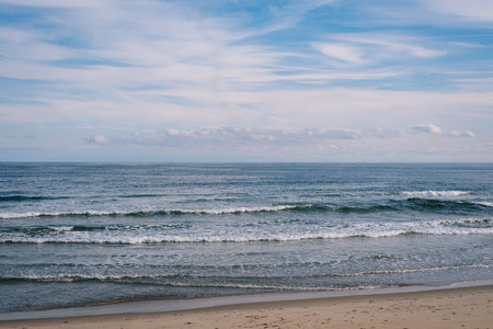 The Atlantic Ocean in Asbury Park, New Jersey.の写真素材
