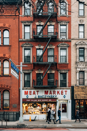 East Village Meat Market, in Manhattan, New York Cityのeditorial素材