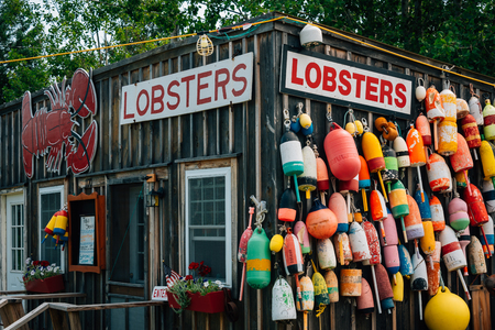 A lobster shack on Mount Desert Island, Maineのeditorial素材
