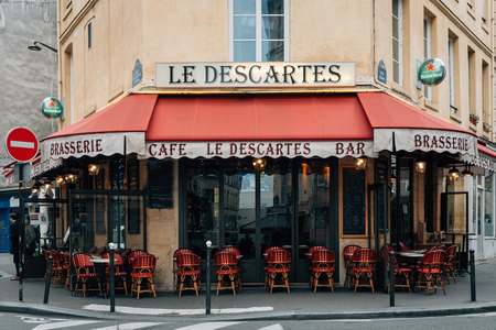 Le Descartes, a cafe in the Latin Quarter (5th arrondissement), Paris, France