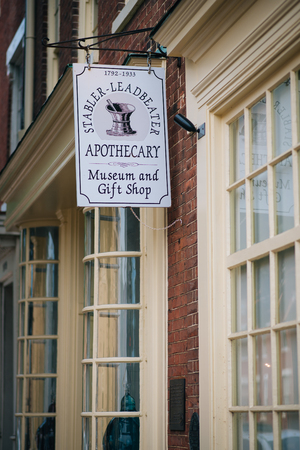 The Stabler-Leadbeater Apothecary Museum, in Alexandria, Virginiaのeditorial素材